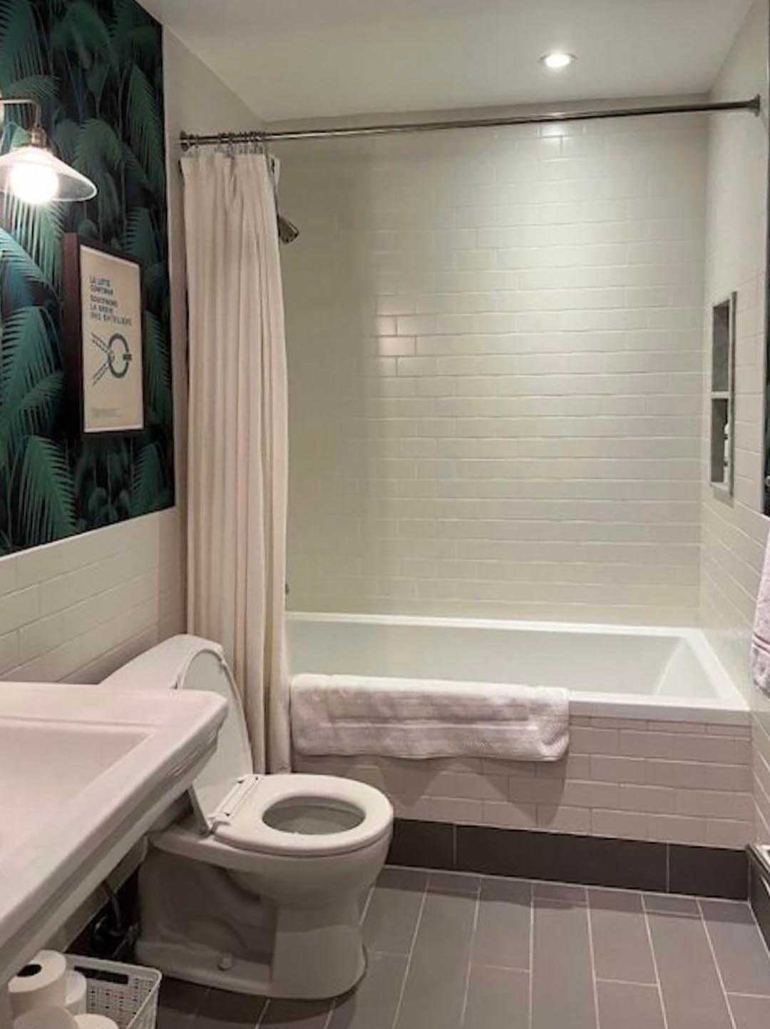 subway tile shower