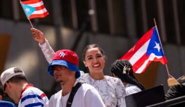 US Rep. Alexandria Ocasio-Cortez participated in the National Puerto Rican Day Parade, June 14, 2026 in New York.