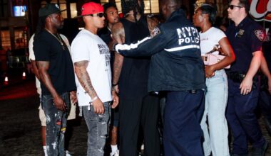 Cops remove Knicks' Jordan Clarkson from NYC hot spot after stepping in during Travis Scott bottle-throwing fight