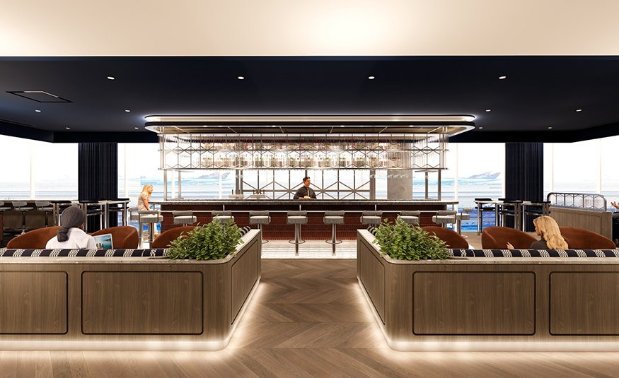 British Airways EWR lounge rendering