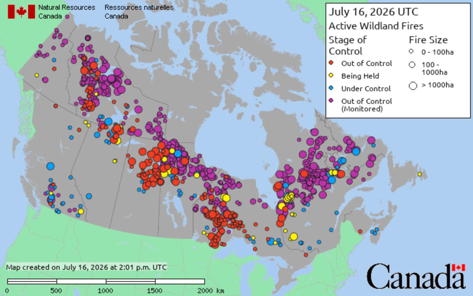 Canada Fires July 16