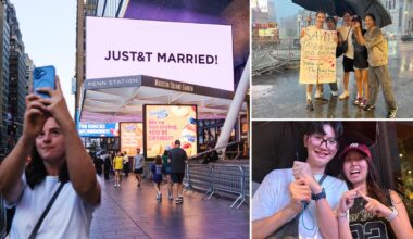 Tourists stumble upon Taylor Swift, Travis Kelce’s MSG nuptials in ‘very cool’ NYC moment