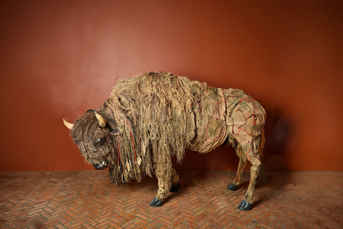 150 New Yorkers will maneuver a herd of 50 giant buffalo puppets through Manhattan and Brooklyn