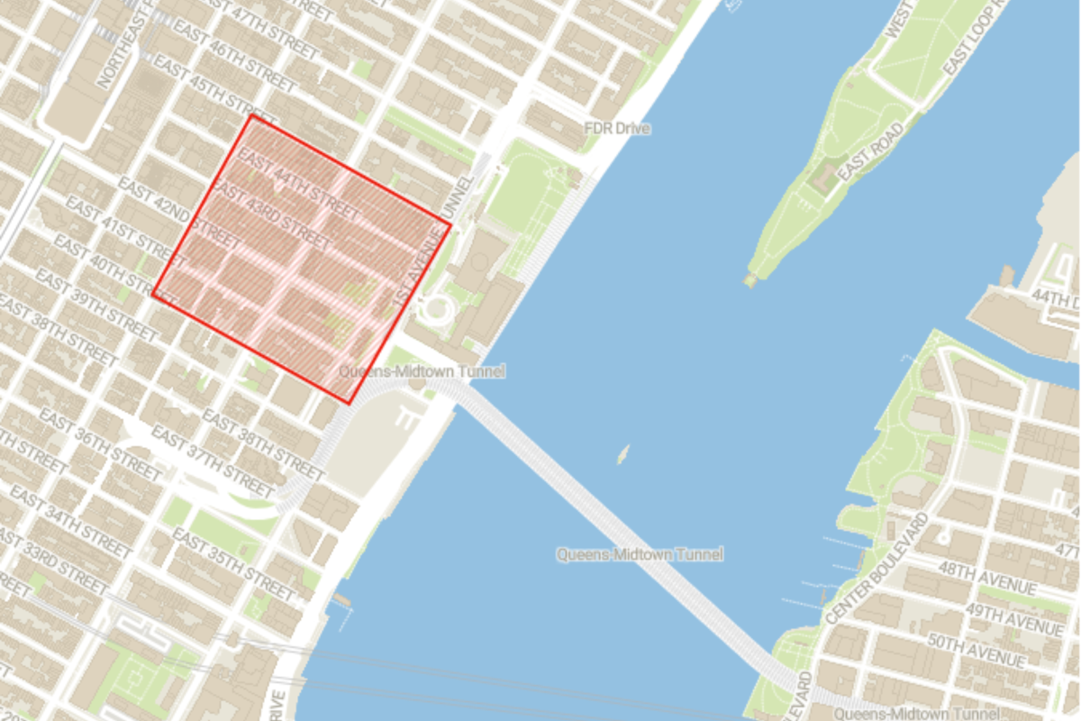 Map of NYC Midtown Exclusion Zone Amid Skyscraper Concerns