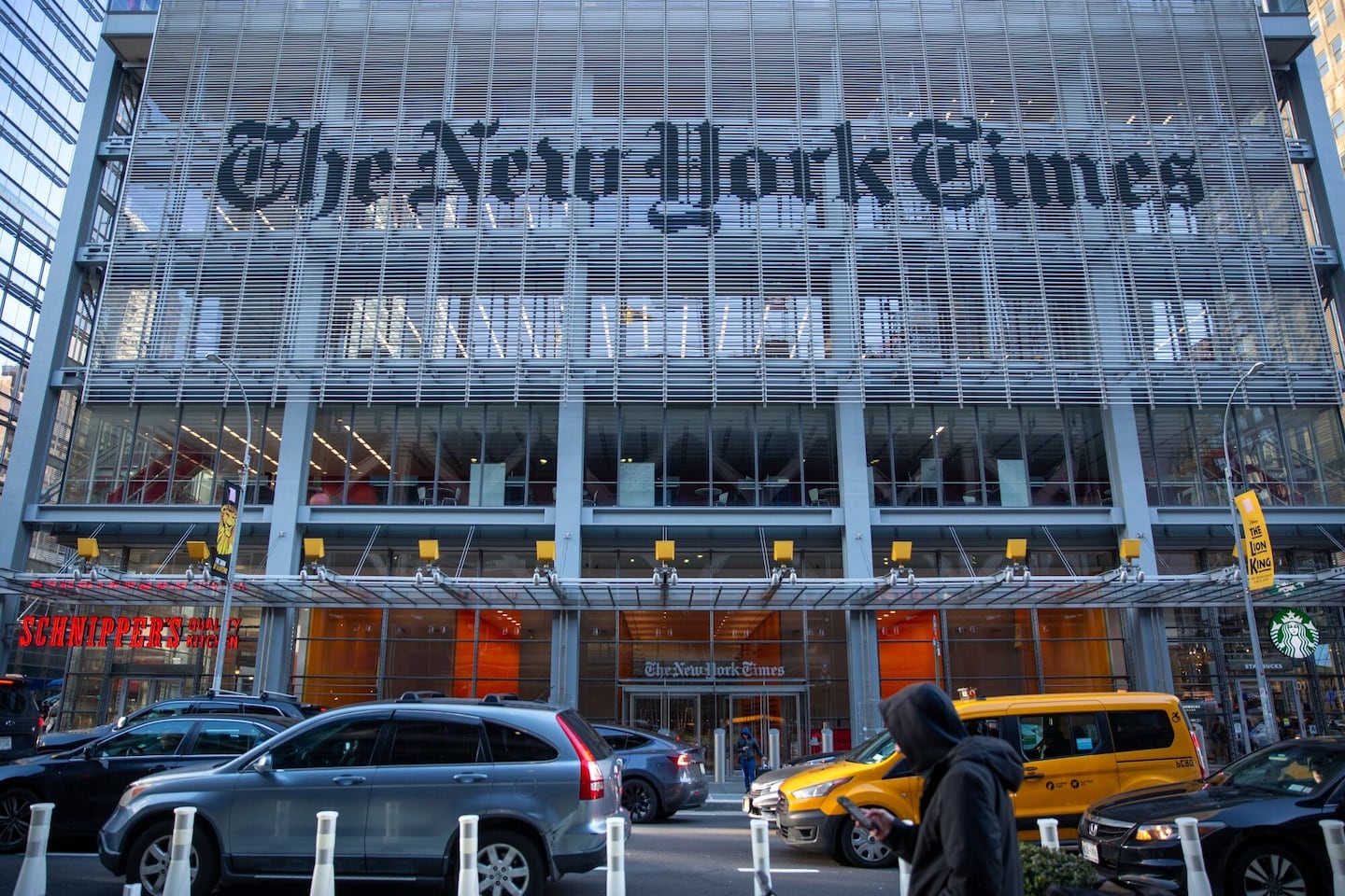 The New York Times headquarters in New York.