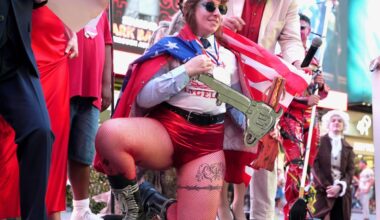 Giant Wieners, Drag Queens, and Curtis Sliwa at “The Most American Pageant Ever!”