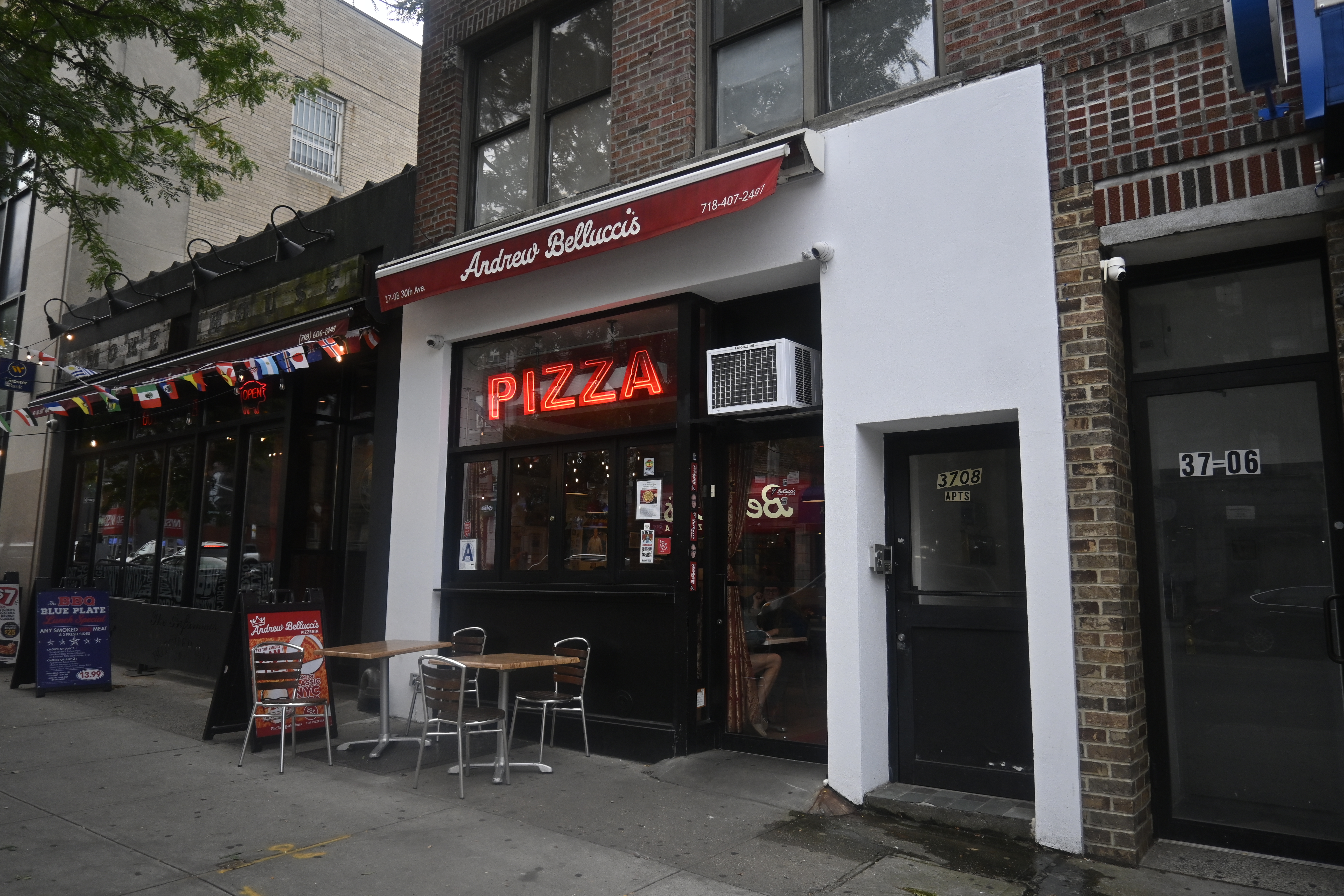 Andrew Bellucci’s Pizzeria is located at 37-08 30th Ave. in Astoria. 