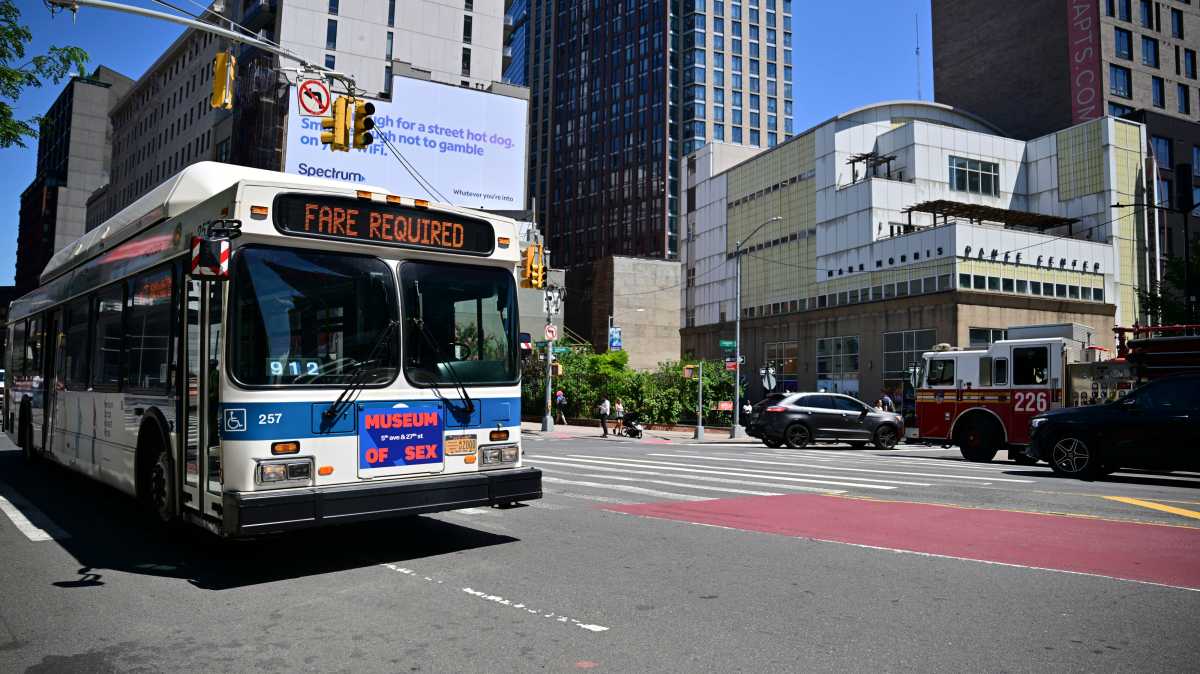 MTA bus operating in Brooklyn