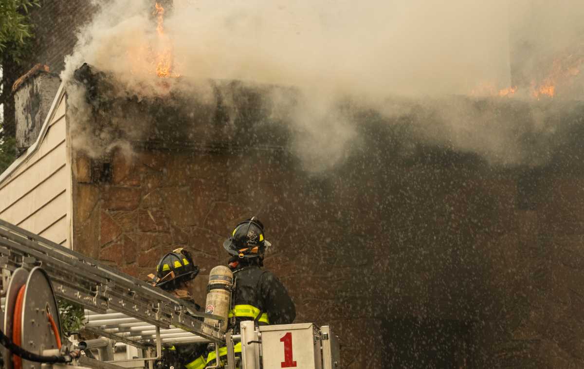 Two-alarm fire burns vacant Flatbush home long slated for redevelopment • Brooklyn Paper