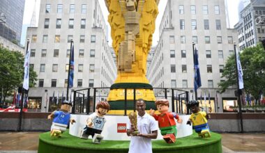 The largest mobile LEGO build in history just landed in Manhattan — a 4.2-ton World Cup masterpiece you can visit for free until July 19