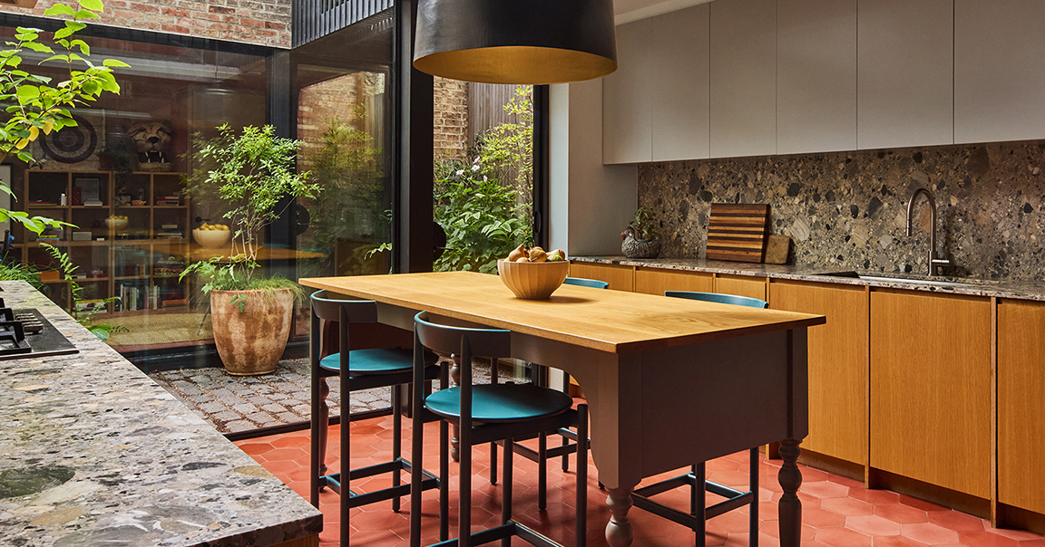 This Brooklyn Brownstone's Best-Kept Secrets Are a Sculptural Skylight and Double-Height Kitchen