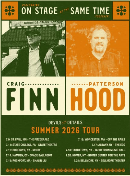‘PEOPLE OF SUBSTANCE’ CRAIG FINN AND PATTERSON HOOD — STORIES AND SONGS IN BROOKLYN