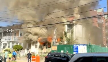 Five-alarm fire rips through Flushing home, jumps to other buildings – NBC New York