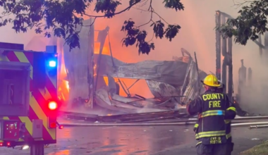 Fire breaks out after apparent explosion at Morrisonville Septic in New York