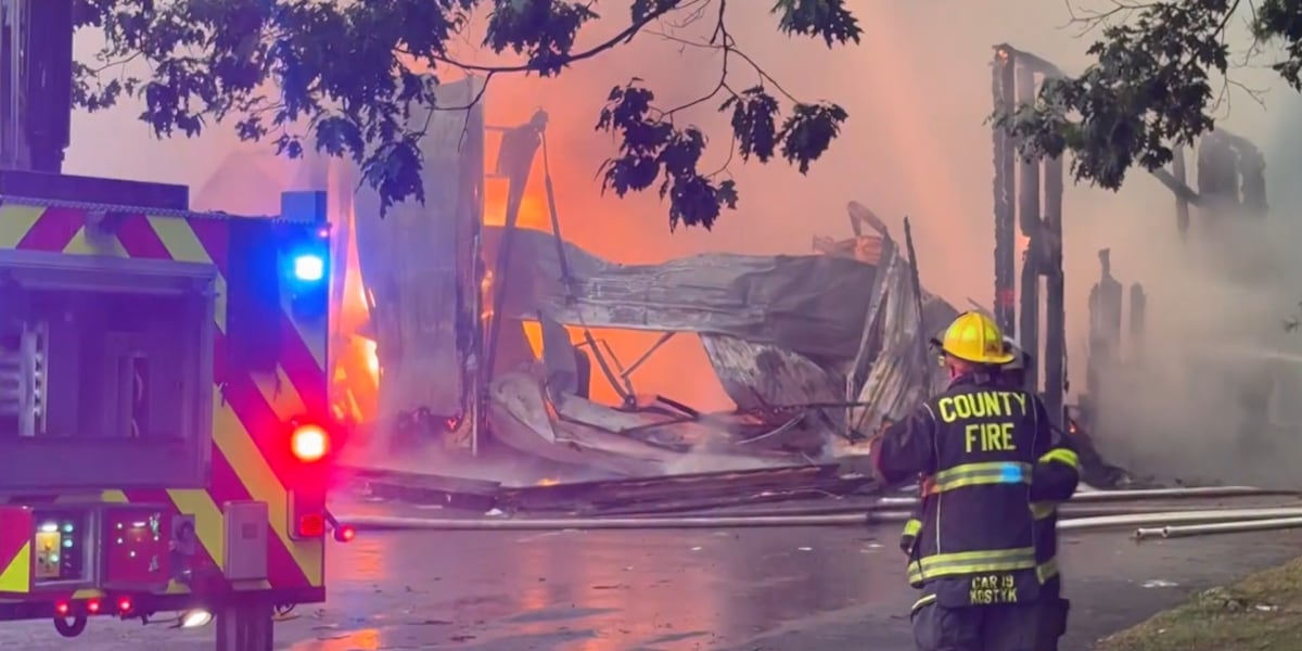 Fire breaks out after apparent explosion at Morrisonville Septic in New York
