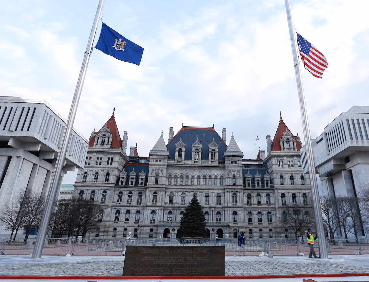 Flags half staff