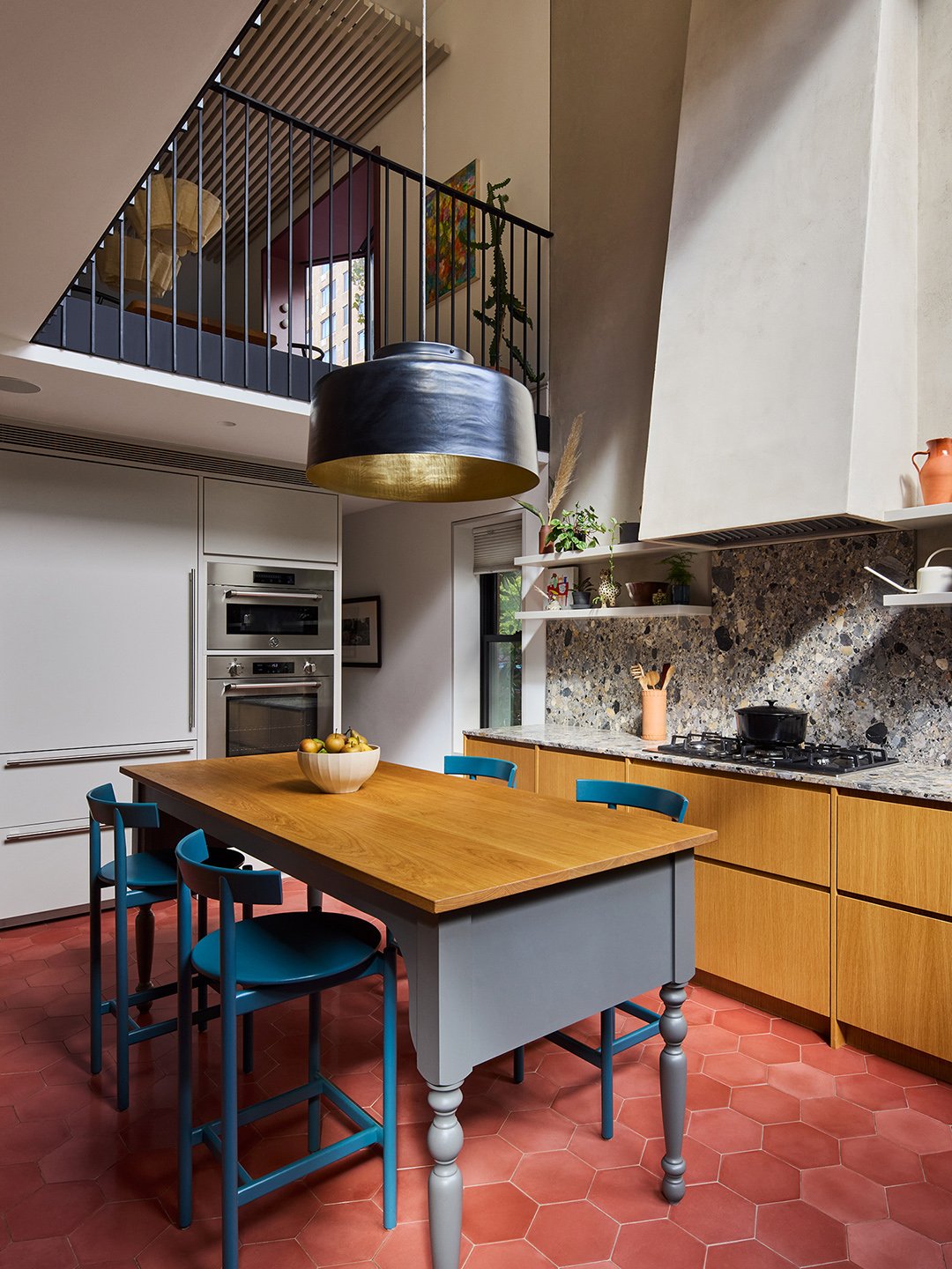 kitchen with terracotta tile