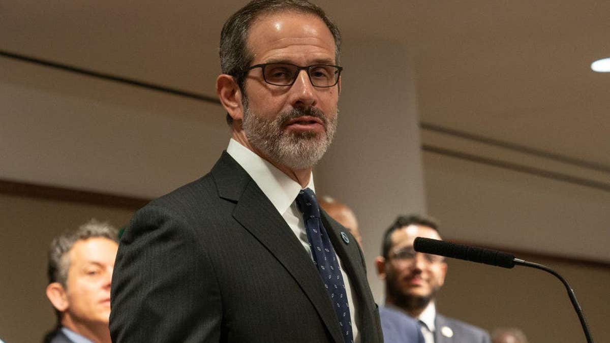 NEW YORK, UNITED STATES - 2023/03/24: President of the Hotel and Gaming Trades Council Rich Maroko speaks at rally in support of the Child Tax Credit and the expansion of the Earned Income Tax Credit at 32BJ Headquarters. (Photo by Lev Radin/Pacific Press/LightRocket via Getty Images)