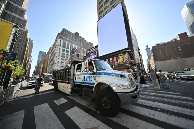 NEW YORK, NEW YORK - JULY 2: General views around Madison Square Garden on July 2, 2026 in New York City. According to reports, several permits have been filed with New York City around the venue. There have been unconfirmed reports that Taylor Swift and Travis Kelce will be celebrating their wedding in the area. (Photo by Roy Rochlin/Getty Images)