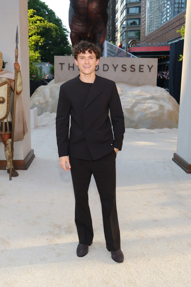 NEW YORK, NEW YORK - JULY 14: Tom Holland attends the premiere of "The Odyssey" presented by Universal Pictures on July 14, 2026 in New York City. (Photo by Mike Coppola/Getty Images for Universal Pictures)