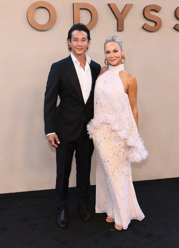 NEW YORK, NEW YORK - JULY 14: (L-R) Will Yun Lee and Jennifer Birmingham Lee attend the premiere of "The Odyssey" presented by Universal Pictures on July 14, 2026 in New York City. (Photo by Dimitrios Kambouris/Getty Images for Universal Pictures)