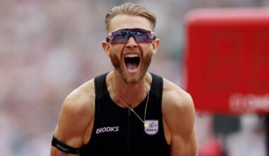 Josh Kerr breaks mile world record with 3:42.66s run at London Diamond League