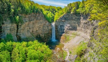 This New York state park is home to a waterfall taller than Niagara—plus a swimming beach, waterfront camping & gorge hikes
