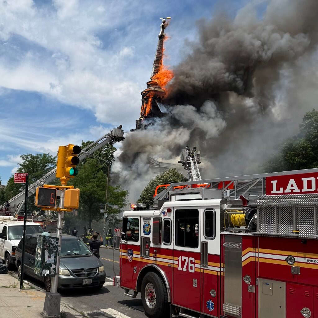 Arson eyed by FDNY, NYPD in massive Brooklyn church fire: sources