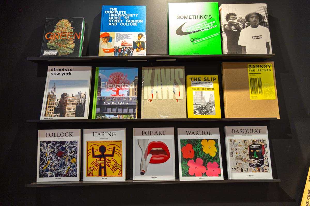 Highest Standards has books on display.