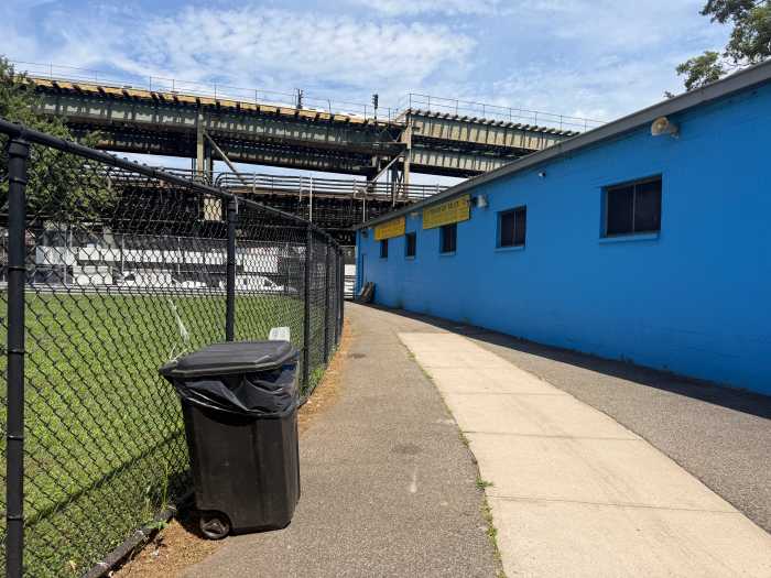 The Pelham Bay Little League field sits along Westchester Ave, under the 6 train.