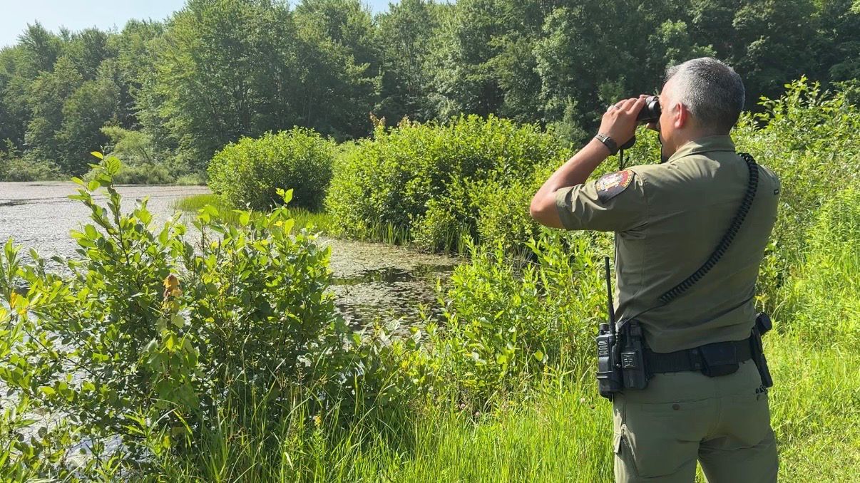 DEC Ranger Michael Chappell admires the scenery. (Spectrum News 1/Natalie Mooney)