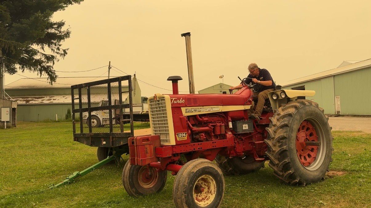 Brian Reeves at the farm. (Spectrum News/Natalie Mooney)