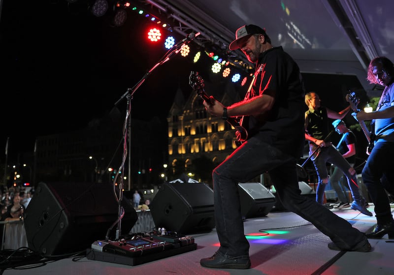 Sponge the rock band performs