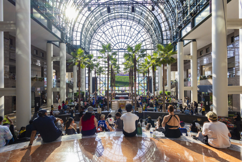 Right in Lower Manhattan: Brookfield Place just transformed its iconic Winter Garden into a massive World Cup sanctuary — and it’s completely free