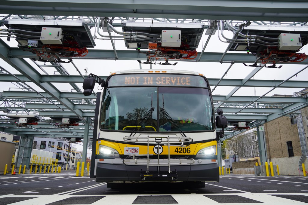 PHOTOS: A Hard-Hat Tour of the MBTA’s New Electric Bus Garages
