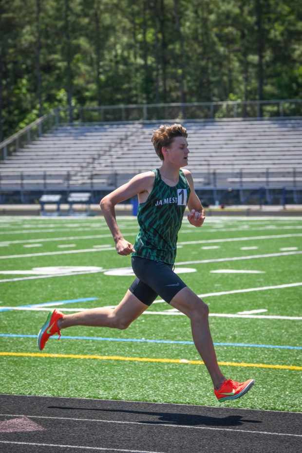 Jonathan Grimm will be a junior at Jamestown High and holds the state 5K road record of 14:45. Margaret Fuller