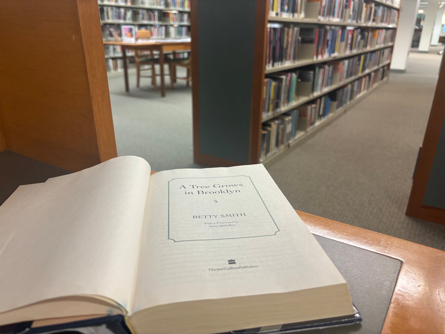 "A Tree Grows in Brooklyn" at a public library.