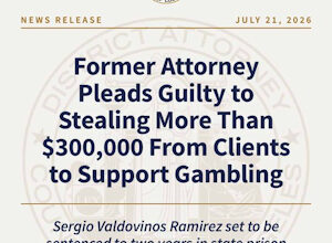 Former Manhattan Beach Attorney Pleads Guilty to Stealing Over $300,000 from Clients to Support Gambling Habit