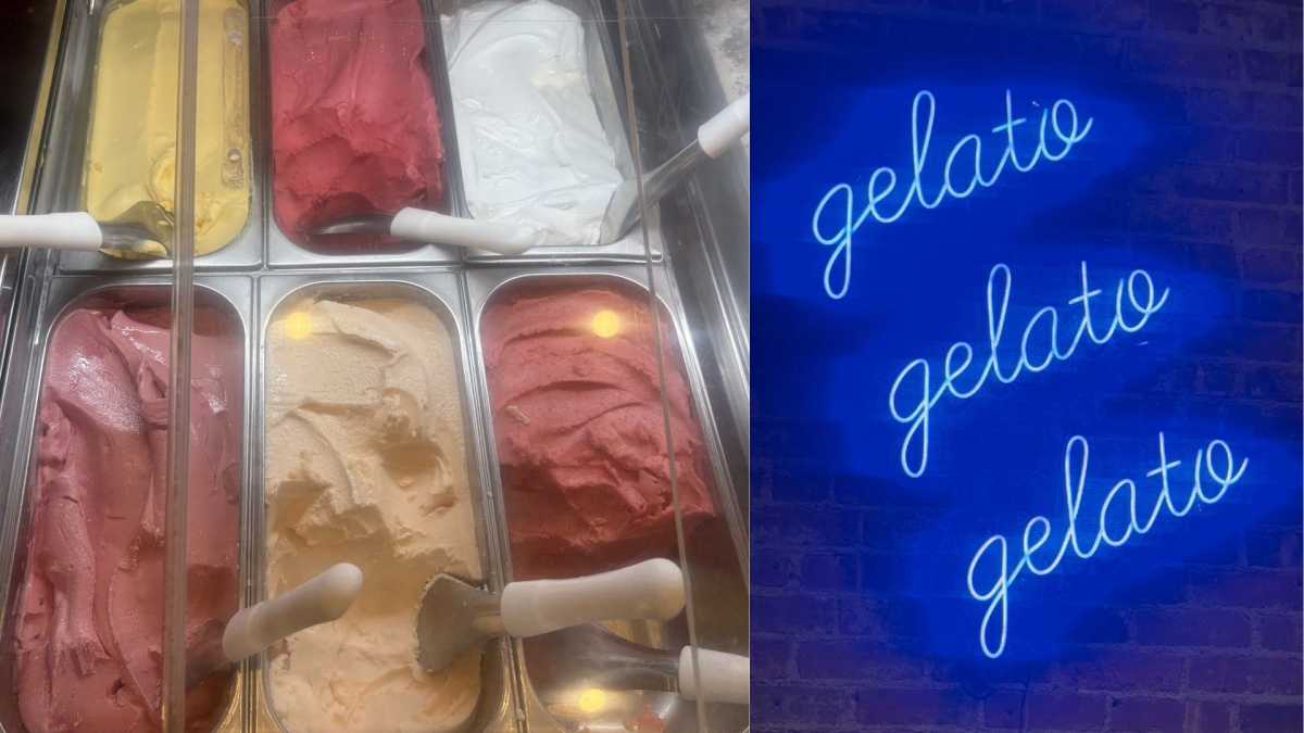 Gelato options at La Gelateria di Eataly