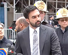 NYC-Mayor-Zorhan-Mamdani New York City Mayor Zohran Mamdani speaks at a press briefing with FDNY officials about the structural emergency at the former Pfizer headquarters redevelopment in Manhattan.
