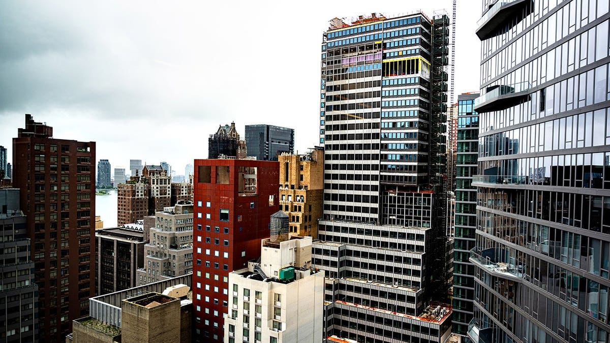 A view of the building that triggered emergency inspections and evacuations in Midtown Manhattan