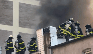 firefighters battling fire in queens ny