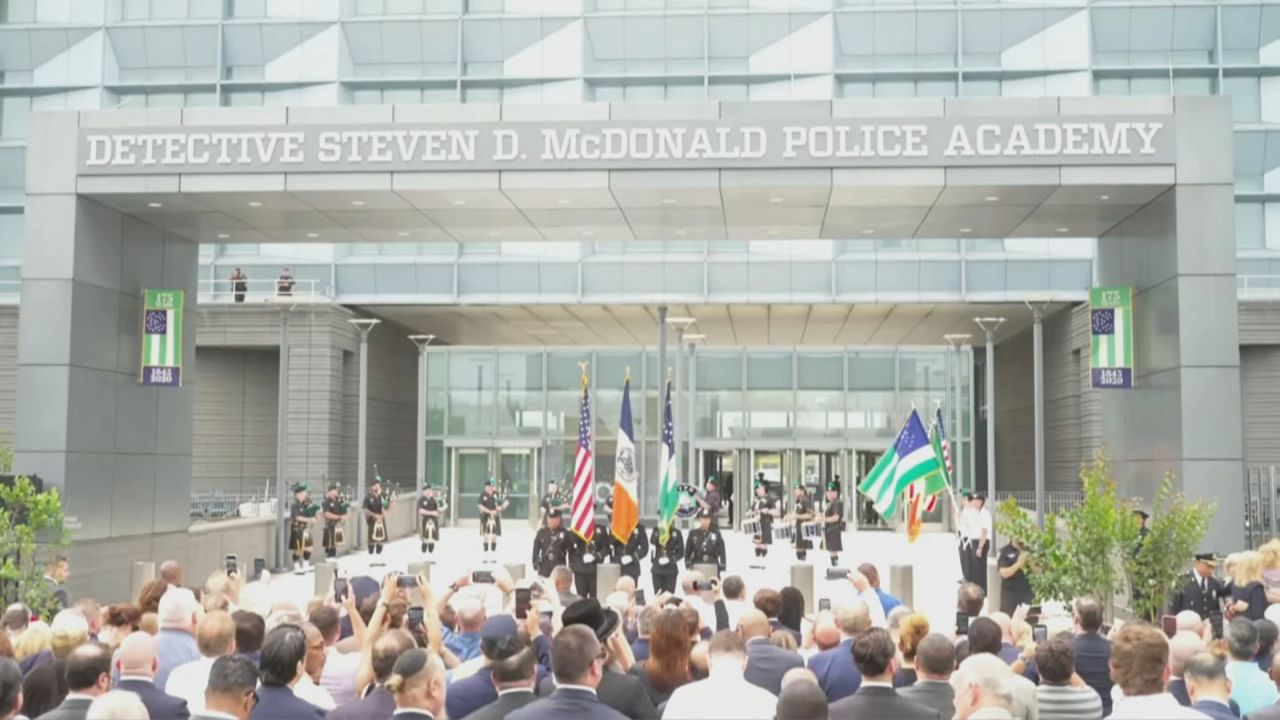 The NYPD is renaming the police academy in Queens to honor fallen detective Steven McDonald. (Spectrum News NY1)