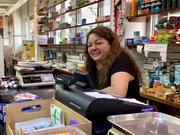 Dalila Gomez, right, worked behind the market’s register in the mornings for roughly 12 years. Photo: Mary Frost/Brooklyn Eagle