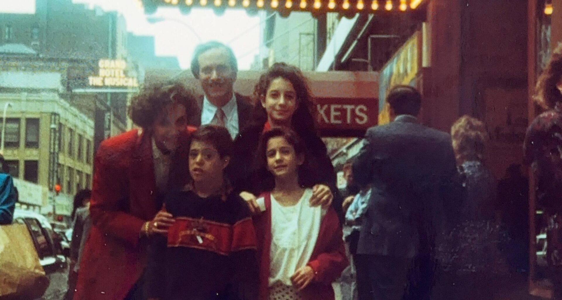 The author and her family seeing Les Miserables on Broadway, New York City, 1990. (Courtesy Alyson Pomerantz)