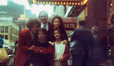 The author and her family seeing Les Miserables on Broadway, New York City, 1990. (Courtesy Alyson Pomerantz)