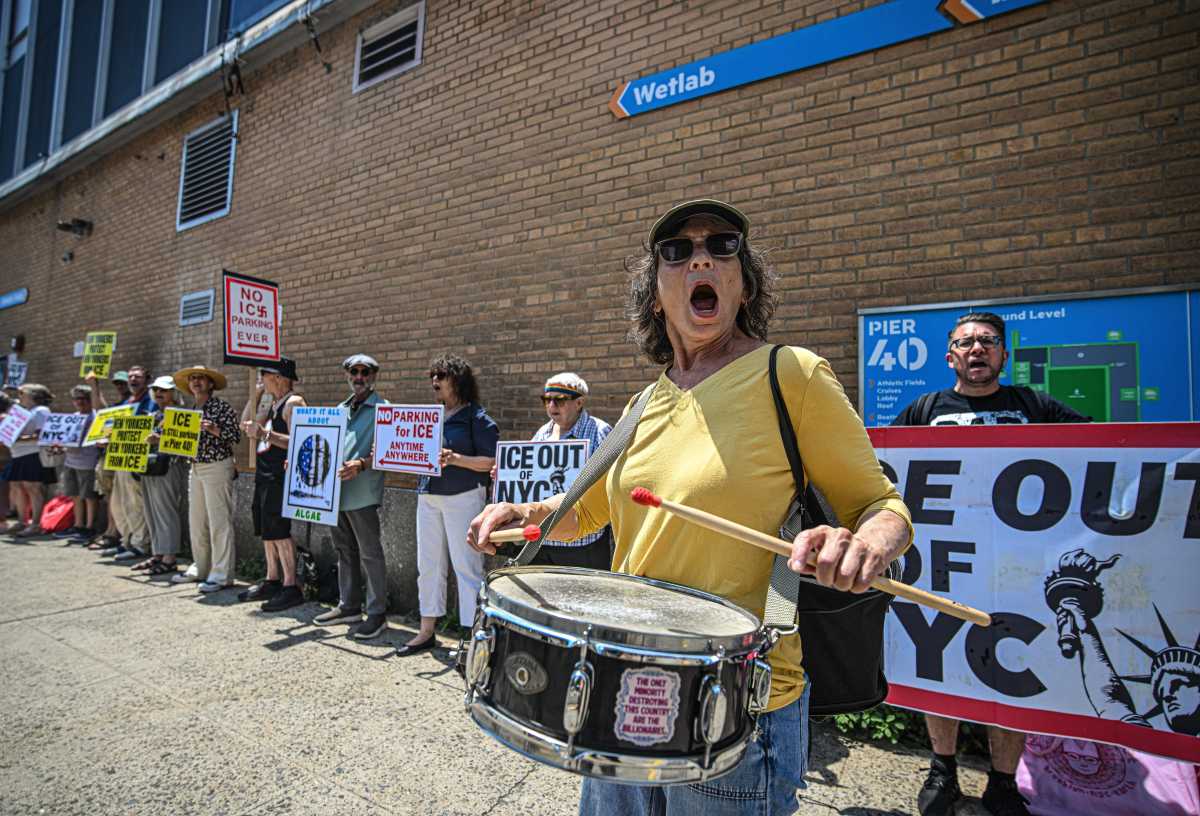 The battle over Pier 40: Protesters decry ICE operations out of Hudson River Park