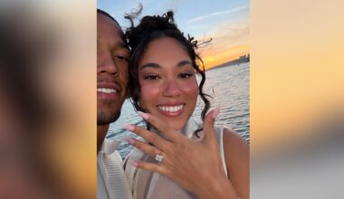 Amon-Ra St. Brown announces engagement to high school sweetheart Brooklyn Adams with adorable post