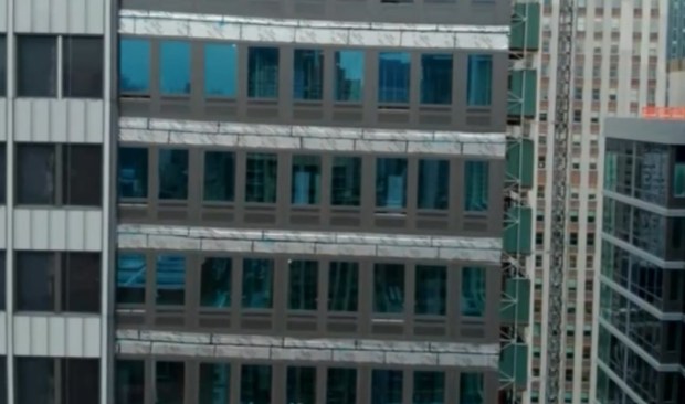 Construction workers were evacuated from a Midtown Manhattan skyscraper at 235 E. 42nd St. at Second Ave. Tuesday after two interior columns began to buckle. (FDNY)