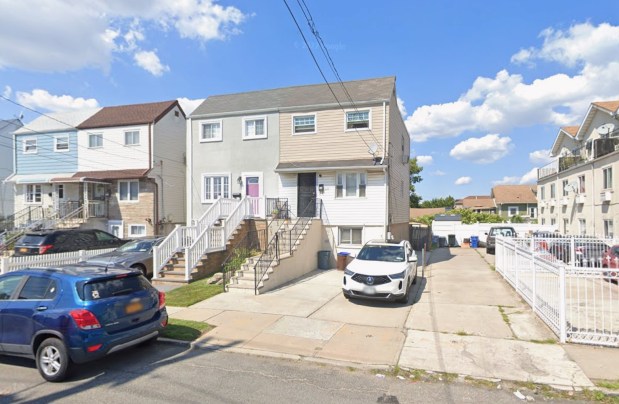 Armel Crawford, 26, was charged with murder Tuesday after retired city corrections officer, Joanna Crawford, 61, was found dead with numerous stab wounds inside the family's Far Rockaway home on Nameoke Ave. near Pinson St. about 10:40 a.m., cops said. (Google)